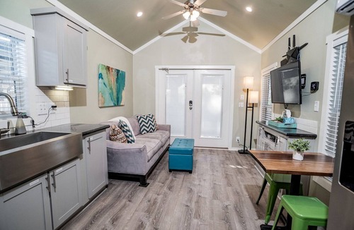 Seguin House | Riverfront Tiny House with Fire Pit in Seguin, Texas