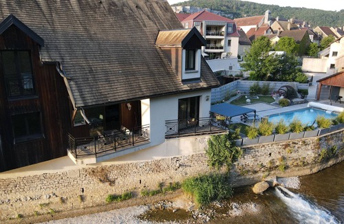 Ornans Villa | Riverfront villa, large private heated pool, SPA Jacuzzi