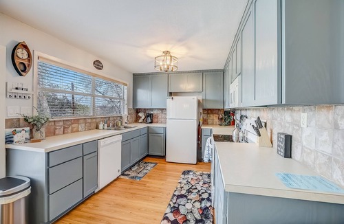 Pedernales Bend House | Riverside escape with a scenic deck, grill, firepit & central AC - dog-friendly
