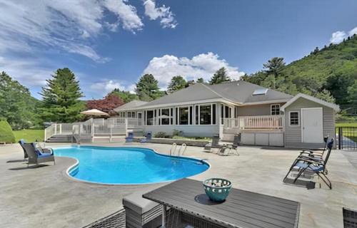 Hancock House | Riverside Retreat in Catskill Mountains with Pool, Hot Tub & Game Room