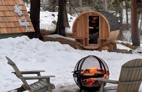 Peshastin Cabin | Romantic A-frame Cabin with Cedar Sauna, Private River and Scenic Views