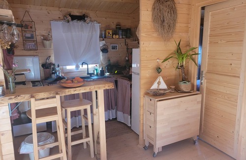 Costa Dorada Ski Chalet | Romantic chalet with private pool surrounded by olive trees.