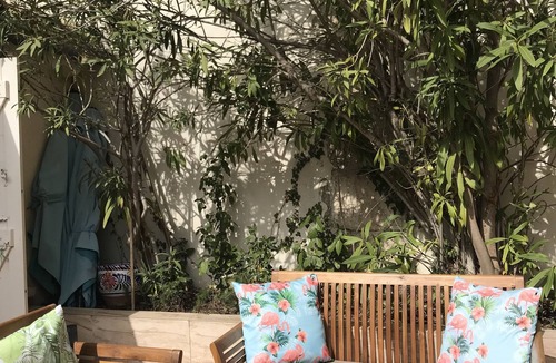 Peyriac-de-Mer Cottage | Romantic Cottage, secret Roof garden & Patio. Aircon. In Village centre Nr Sea.