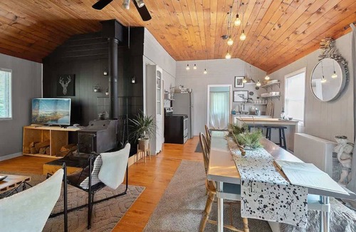 Pocono Pines House | Romantic Pocono Bungalow in the Pines | Firepit