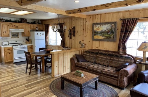 Big Bear City Cabin | Romantic, Rustic Log Cabin EXCLUSIVELY for Couples/Small Families; 4 PERSON MAX