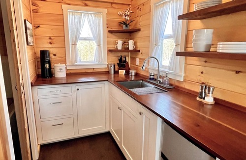 Chestnut Mound Cabin | Romantic Tiny Cabin Farm Stay with Jacuzzi Tub