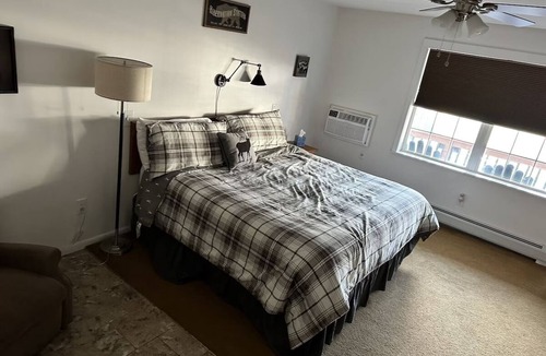 Schroon Lake Hotel | Room 103 king bed .