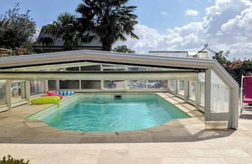 Saint-Denis-les-Ponts Bed & Breakfast | Room in villa with pool