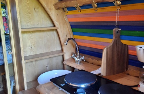 Grosbreuil House | ROULOTTE LA BOHEMIENNE surrounded by farm animals