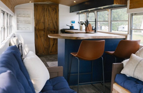 Gaines Cabin | Route 6 Campground presents: Tiny home | One bedroom Schoolbus