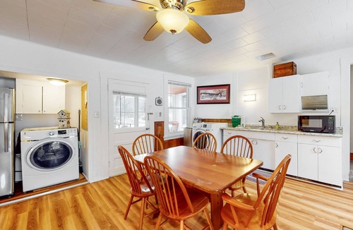 Rochester House | Rural mountain-view home near skiing with screened porch, firepit, & game room