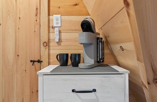Oxford Cabin | Rustic A-Frame Getaway with Hot Tub
