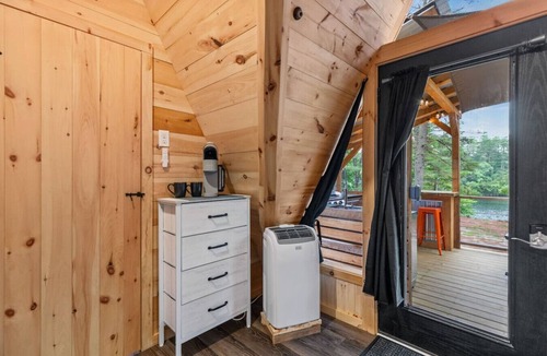 Oxford Cabin | Rustic A-Frame Getaway with Hot Tub