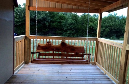 Hughes County Cabin | Rustic Cabin Rental with a Fishing Pond in Allen, Oklahoma