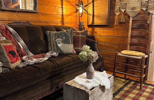 Cosby Cottage | Rustic cabin, tin roof, forest getaway!