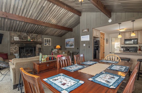 Ludlow Cabin | Rustic cabin w/mountain view & fireplace