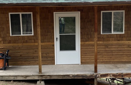 Broadwater County Cabin | Rustic cabin with lake views.
