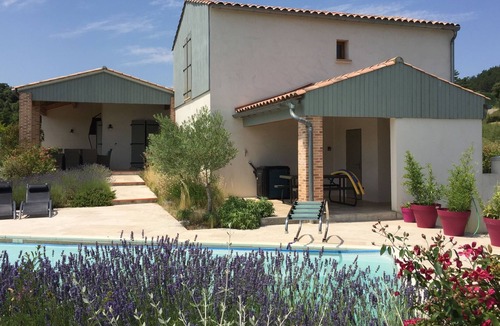 Villelongue-d'Aude House | Rustic-chic house with large private heated pool and lovely views over a village