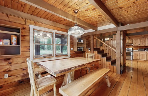Lyman Cabin | Rustic, dog-friendly cabin with deck, screened porch.