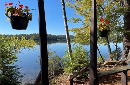 Center Harbor Cabin | Rustic Lakefront Retreat: Private Lake Access and Boat Dock