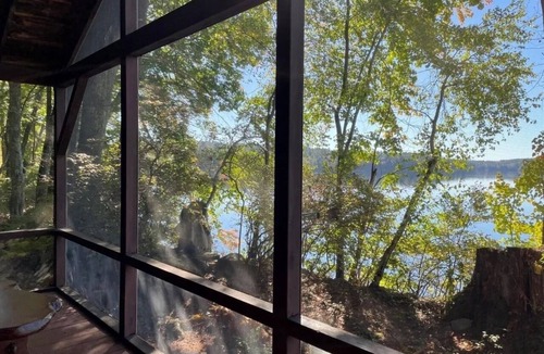 Center Harbor Cabin | Rustic Lakefront Retreat: Private Lake Access and Boat Dock