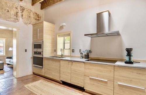 Barrio Historico Condo | Rustic Modern Adobe in Downtown Barrio - King Bed