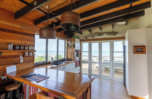 Mokau Apartment | Rustic Mokau Escape with Ocean Views & Sauna