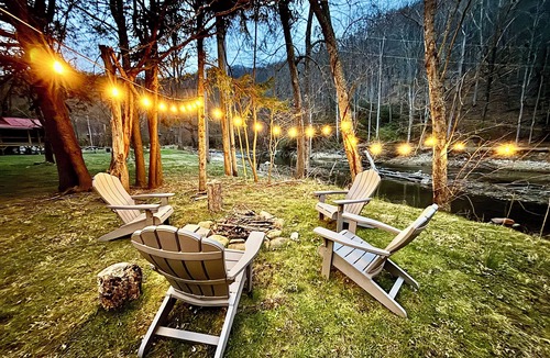 Canton Cabin | Rustic Riverfront Cabin on the Pigeon River - Mountain Views & Peaceful Retreat