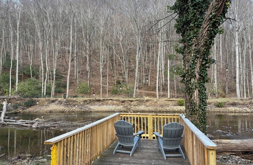 Canton Cabin | Rustic Riverfront Cabin on the Pigeon River - Mountain Views & Peaceful Retreat