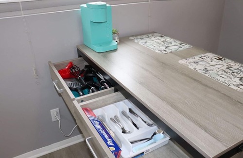 Oswego Apartment | Rustic Studio Apt. 2 min drive to Downtown Oswego