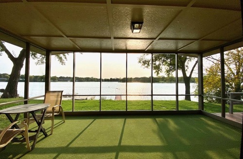 Nashua Cabin | Rustic Three Bedroom Cabin with 28 Foot Dock on Cedar Lake - Nashua, Iowa