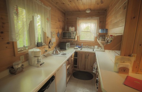Finlayson Cabin | Rustic Two Level Tree Lodge Surrounded By The Forest With Fireplace And Fire Pit
