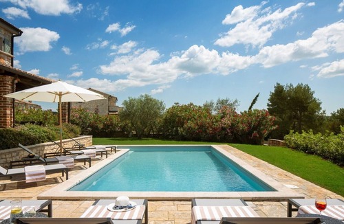 Sveti Lovrec Villa | Rustic Villa Rorripa & Reichardia with 2 pools, bbq, pets, family