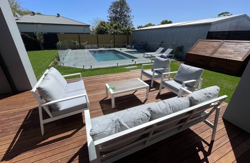 Rye House | Rye Beach Retreat. Pool + spa