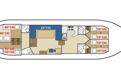 Chenille-Change Boat Rental | Séjour vintage à bord d'une péniche à Chenillé-Champteussé, 8-10 pers, grand espace extérieur - API-1-46-12
