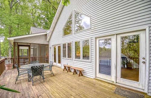 High Point House | S'thern Rock - Lakefront home with views, dock, screened porch, canoe