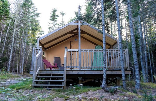 Saint Patrick RV Rental | Safari Glamping Tent | Forest Retreat & Hot Tubs!