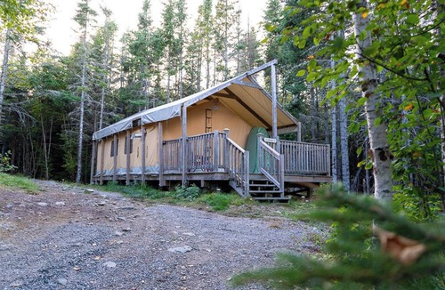 Saint Patrick RV Rental | Safari Glamping Tent | Forest Retreat & Hot Tubs!