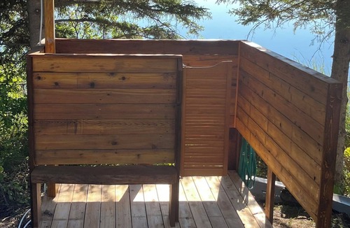 Onanole Cabin | Sand Lake Log Cabin with Hot Tub