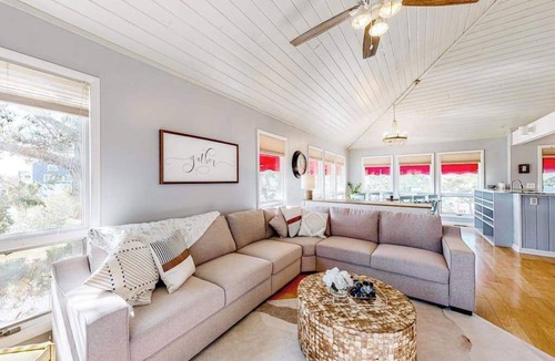 Sandpiper Pines House | Sandpiper Village home with private beach, fireplace, balcony, & washer/dryer