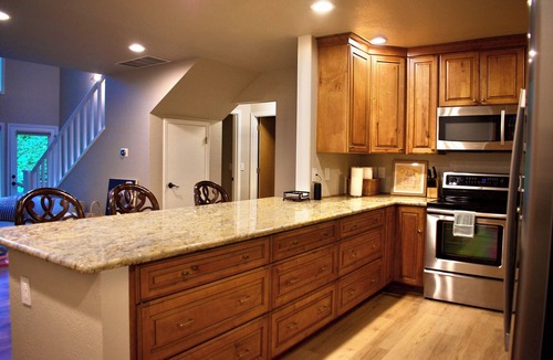 Mount Hood Village House | Sandy Cheeks: River Access, Hot Tub, BBQ, Fire Pit