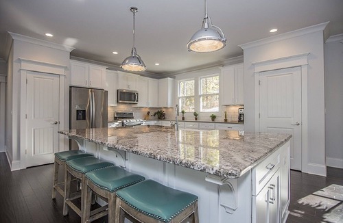 Eatonton House | Sandy Cove Lake Front House - Yard, Dock & Natural Sandy Beach on protected cove