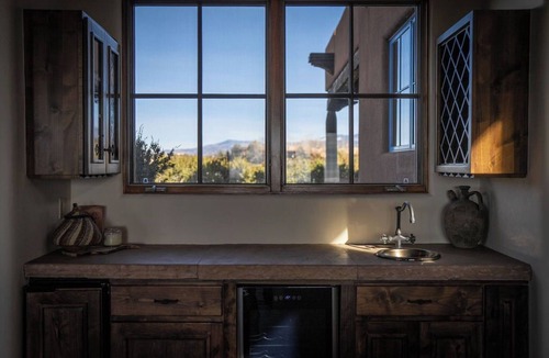 La Tierra House | Santa Fe Hacienda Style Estate | Courtyard and Fireplaces