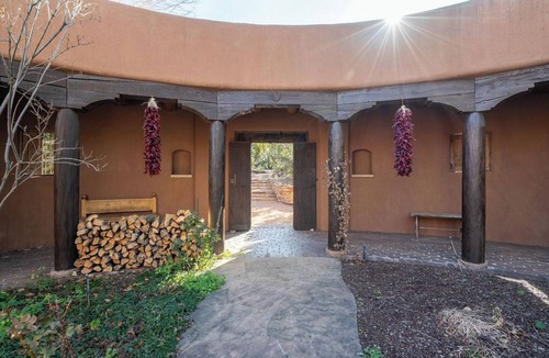 La Tierra House | Santa Fe Hacienda Style Estate | Courtyard and Fireplaces