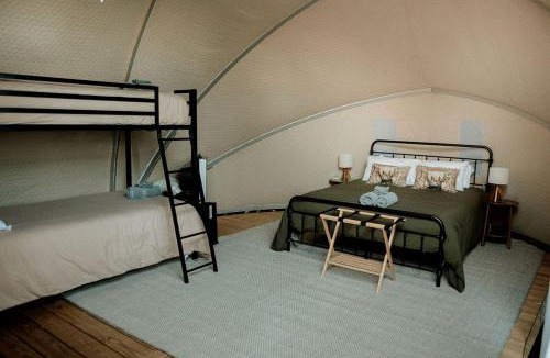 McIntosh House | Scenic Family Glamping Retreat with Orchard & Mountain Views near Mountainair in Torreon, New Mexico