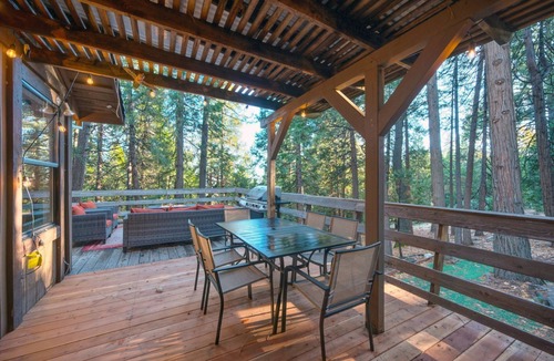 Pollock Pines RV Rental | Scenic Forest Cabin w/Deck Discounted