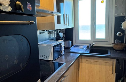 Cabourg Apartment | Seafront studio with balcony and stunning view, direct beach access