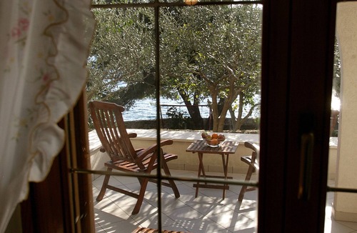 Okrug Gornji Villa | Seafront villa with heated swimming pool, teak deck, open sea view, boat mooring