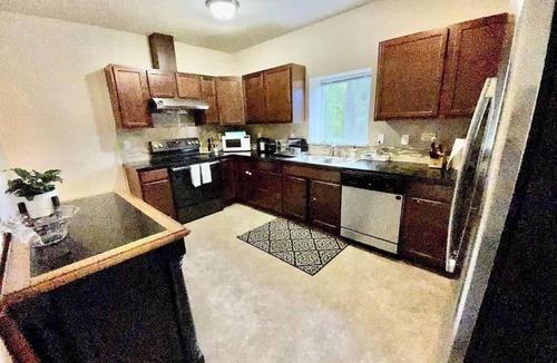 Haller Lake Apartment | Seattle big windows, fenced large yard, fire pit