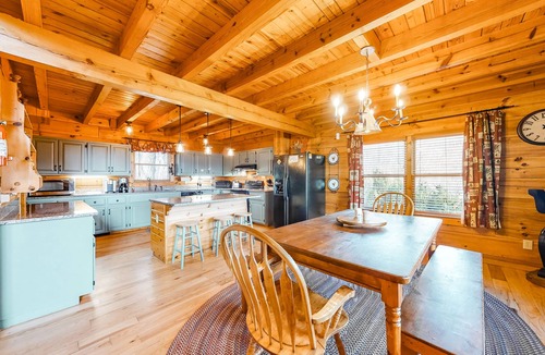 Sylva Cabin | Secluded cabin with mountain views, fire pit & billiards